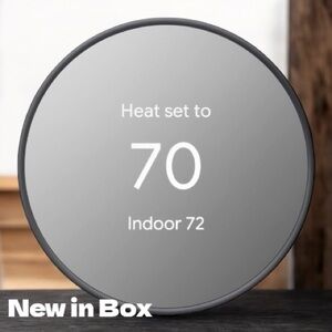 Google Nest Thermostat – Smart Wi-Fi Programmable Thermostat – Charcoal
